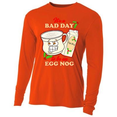 Funny Its A Bad Day To Be An Egg Nog Funny Christma Cooling Performance Long Sleeve Crew