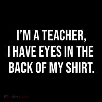 Funny Im A Teacher I Have Eyes In The Back Of My Shirt Front And Back Cooling Performance Long Sleeve Crew