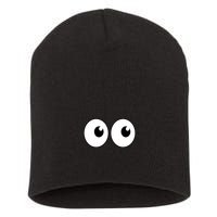 Funny Im A Teacher I Have Eyes In The Back Of My Shirt Front And Back Short Acrylic Beanie