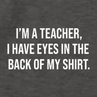 Funny Im A Teacher I Have Eyes In The Back Of My Shirt Front And Back Vector Backpack