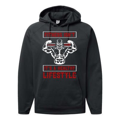 Fitness Isn't A Seasonal Hobby It's A Healthy Lifestyle Performance Fleece Hoodie