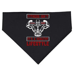 Fitness Isn't A Seasonal Hobby It's A Healthy Lifestyle USA-Made Doggie Bandana