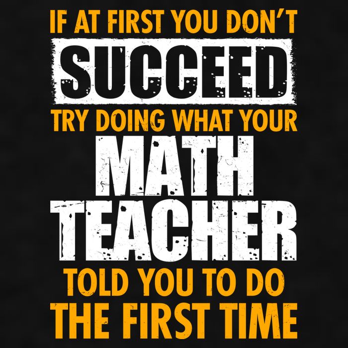 Funny If At First You Don't Succeed Math Teacher Ladies PosiCharge Tri-Blend Wicking Tank