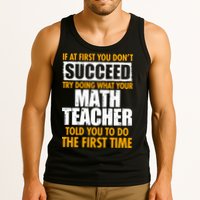 Funny If At First You Don't Succeed Math Teacher Tank Top