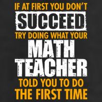 Funny If At First You Don't Succeed Math Teacher Microfiber Hand Towel