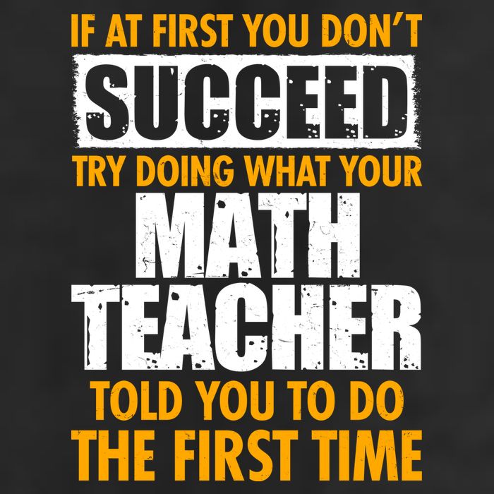 Funny If At First You Don't Succeed Math Teacher Microfiber Hand Towel