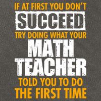 Funny If At First You Don't Succeed Math Teacher Cotton Canvas Backpack