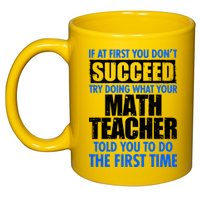 Funny If At First You Don't Succeed Math Teacher 11oz C Handle Ceramic Mug
