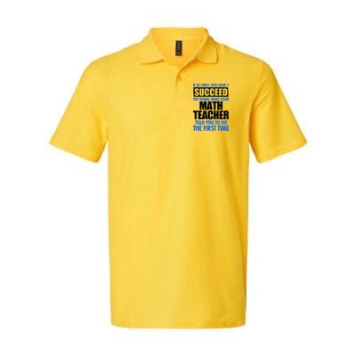 Funny If At First You Don't Succeed Math Teacher Polo