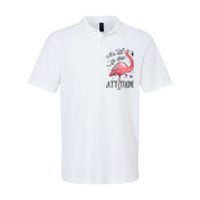 Flamingo Its All In The Attitude Funny Pink Bird Watercolor Softstyle Adult Sport Polo