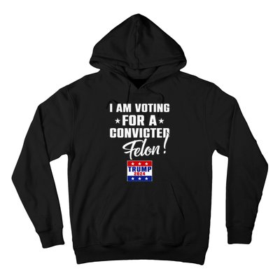 Funny I Am Voting For A Convicted Felon Support Trump 2024 Hoodie