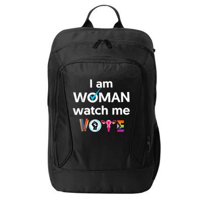 Funny I Am Woman Watch Me Vote City Backpack