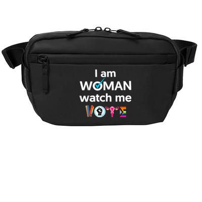 Funny I Am Woman Watch Me Vote Crossbody Pack