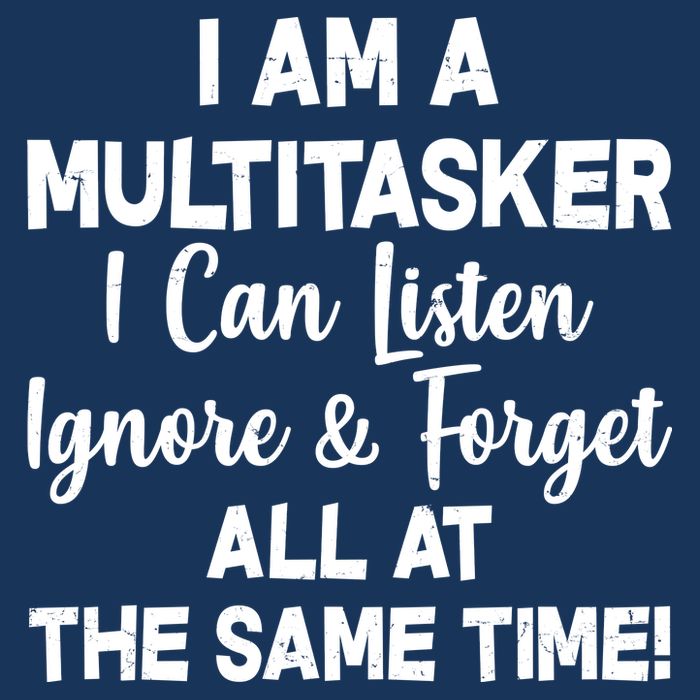 Funny I'm A Multitasker Flat Bill Trucker Hat