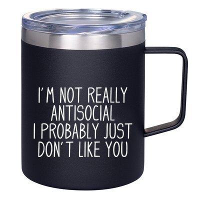 Funny Introvert Antisocial 12oz Stainless Steel Coffee Mug