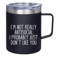 Funny Introvert Antisocial 12oz Stainless Steel Coffee Mug
