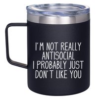 Funny Introvert Antisocial 12oz Stainless Steel Coffee Mug