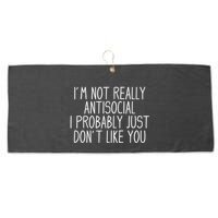 Funny Introvert Antisocial Large Microfiber Waffle Golf Towel