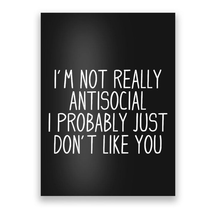 Funny Introvert Antisocial Poster