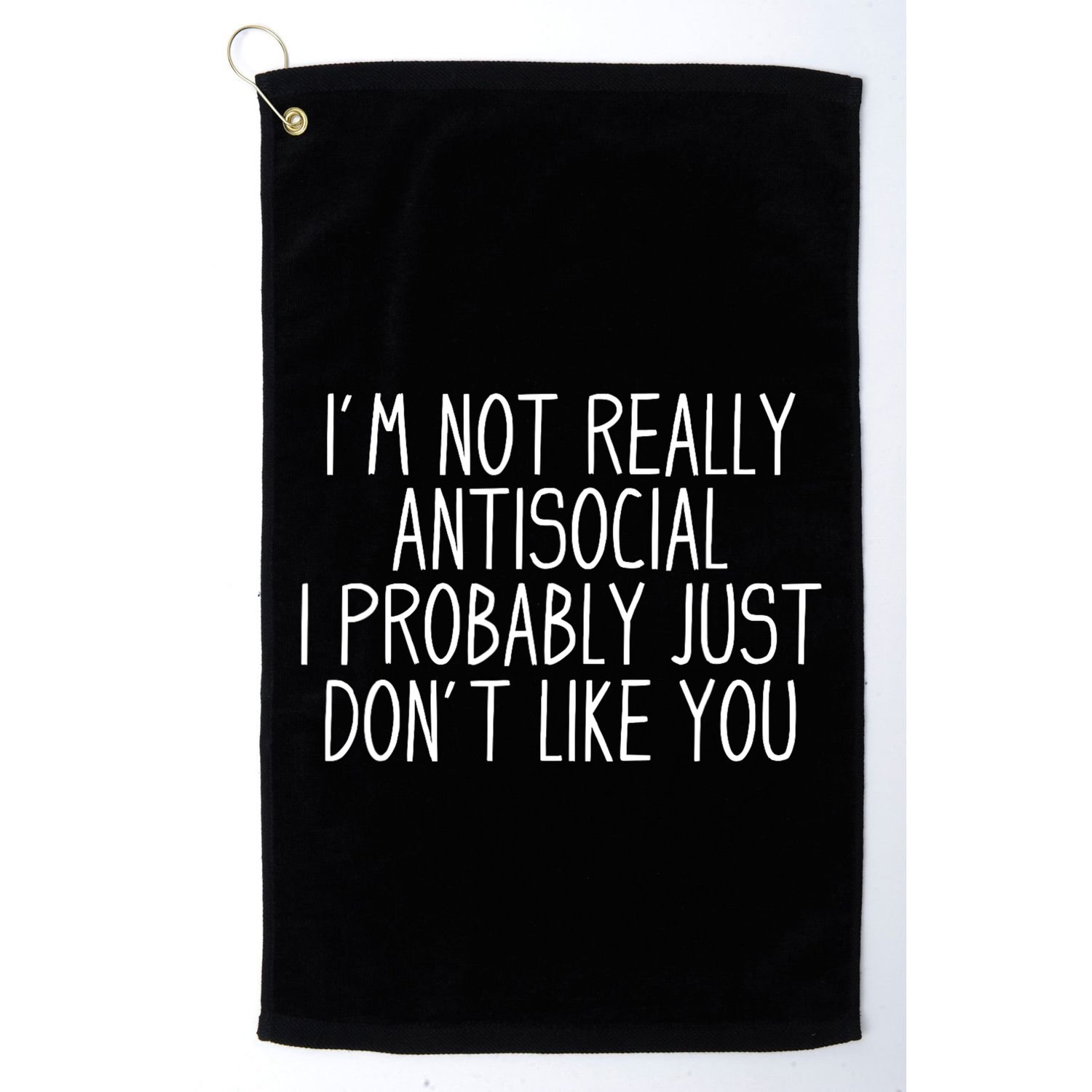 Funny Introvert Antisocial Golf Towel