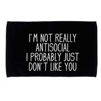 Funny Introvert Antisocial Microfiber Hand Towel