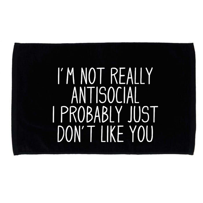 Funny Introvert Antisocial Microfiber Hand Towel