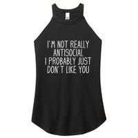 Funny Introvert Antisocial Women's Perfect Tri Rocker Tank