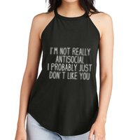 Funny Introvert Antisocial Women's Perfect Tri Rocker Tank