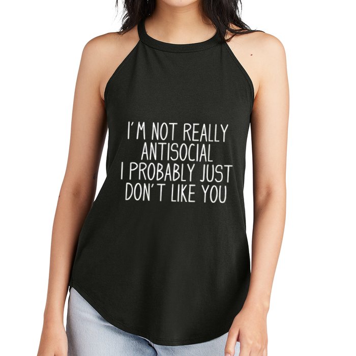 Funny Introvert Antisocial Women's Perfect Tri Rocker Tank