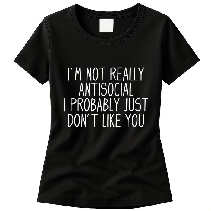 Funny Introvert Antisocial Womens T-Shirt