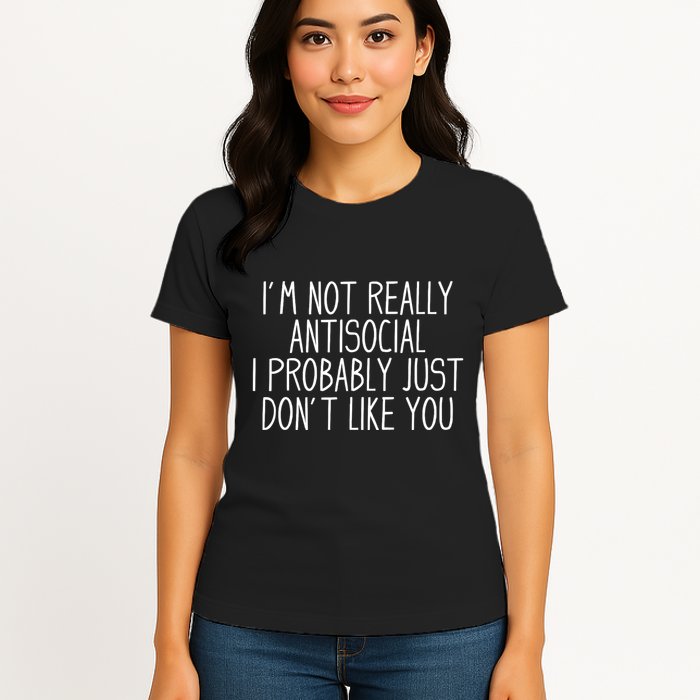 Funny Introvert Antisocial Womens T-Shirt