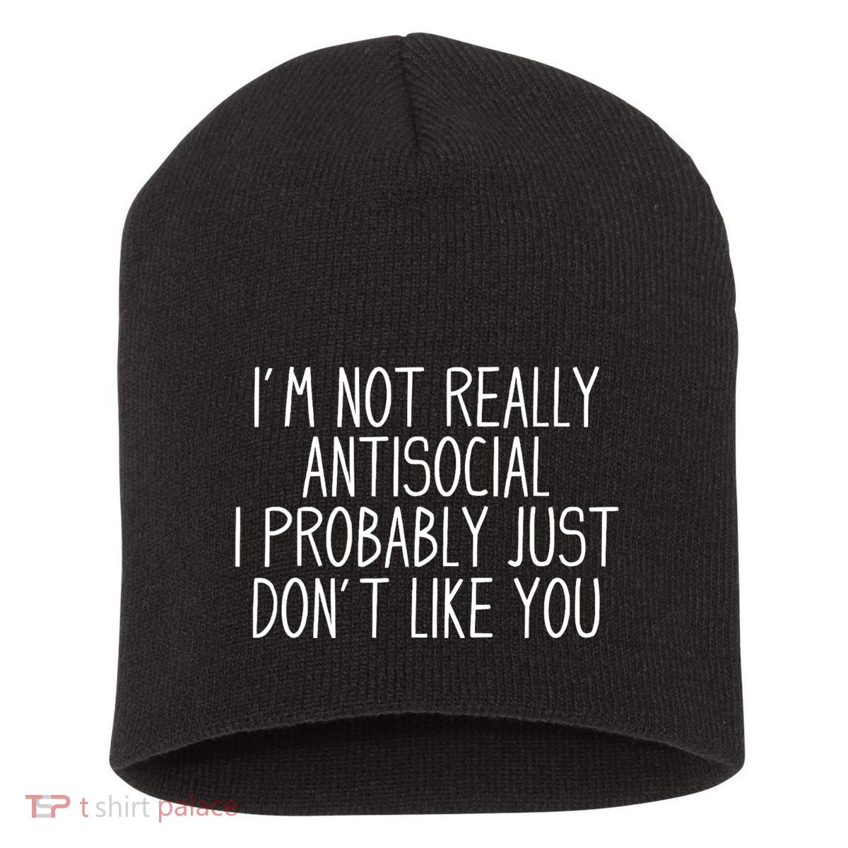 Funny Introvert Antisocial Short Acrylic Beanie