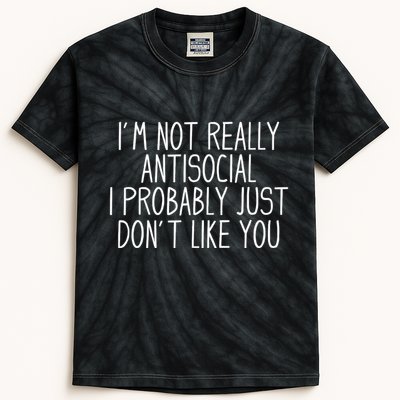 Funny Introvert Antisocial Kids Tie-Dye T-Shirt