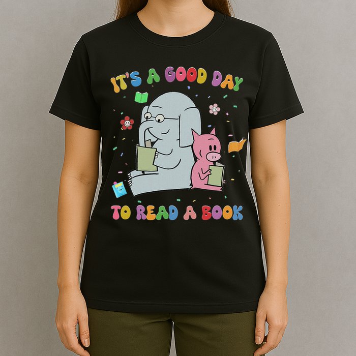Funny It's A Good Day To Read A Book Animal Reading Reader T-Shirt