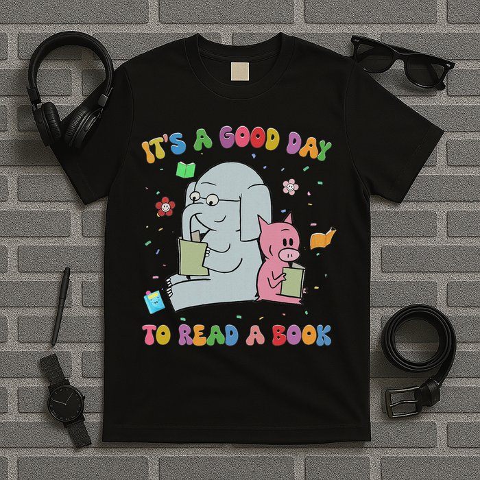 Funny It's A Good Day To Read A Book Animal Reading Reader T-Shirt