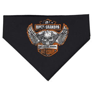 Funny IM A Biker Grandpa Like A Normal Grandpa But Cooler USA-Made Doggie Bandana