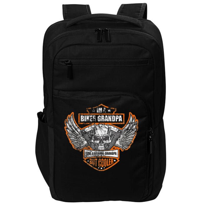 Funny IM A Biker Grandpa Like A Normal Grandpa But Cooler Impact Tech Backpack