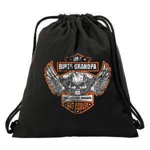 Funny IM A Biker Grandpa Like A Normal Grandpa But Cooler Drawstring Bag