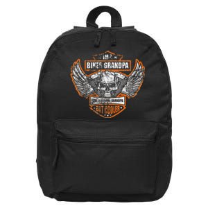 Funny IM A Biker Grandpa Like A Normal Grandpa But Cooler 16 in Basic Backpack