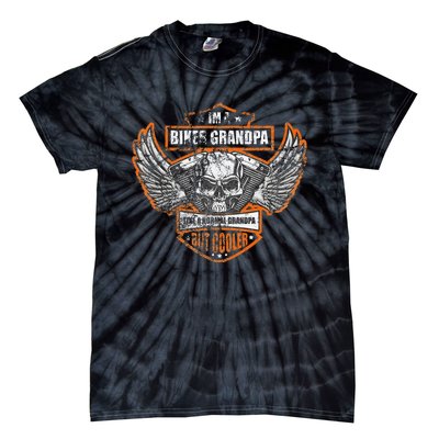 Funny IM A Biker Grandpa Like A Normal Grandpa But Cooler Tie-Dye T-Shirt