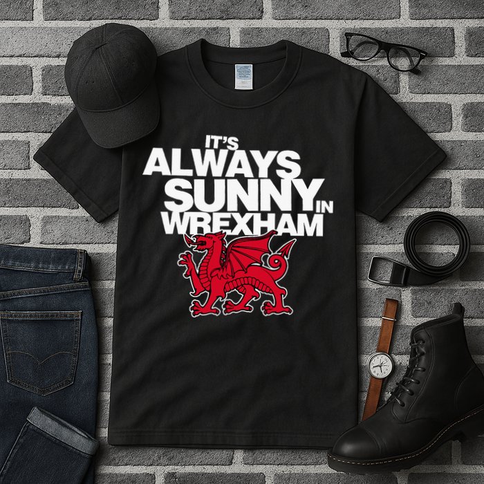 Funny ItS Always Sunny In Wrexham Wales Dragon Tall T-Shirt
