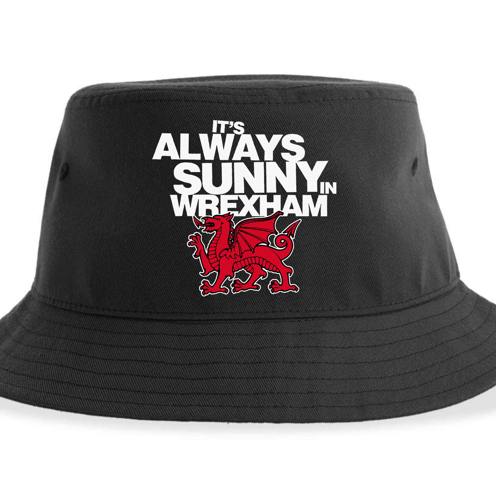Funny ItS Always Sunny In Wrexham Wales Dragon Sustainable Bucket Hat