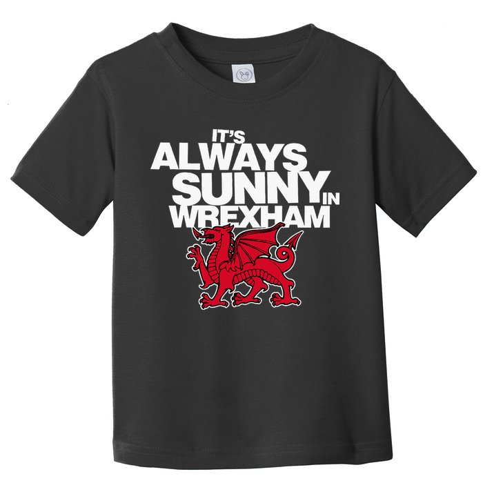 Funny ItS Always Sunny In Wrexham Wales Dragon Toddler T-Shirt