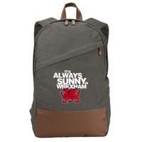 Funny ItS Always Sunny In Wrexham Wales Dragon Cotton Canvas Backpack