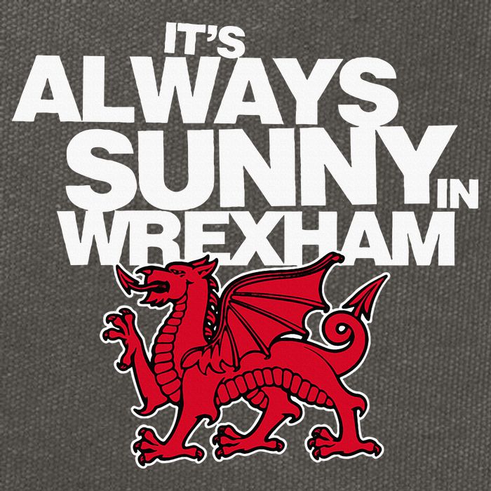 Funny ItS Always Sunny In Wrexham Wales Dragon Cotton Canvas Backpack