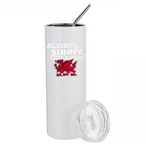 Funny ItS Always Sunny In Wrexham Wales Dragon Stainless Steel Tumbler