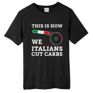 Funny Italian American How Italians Cut Carbs Pizza Slice Tall Fusion ChromaSoft Performance T-Shirt