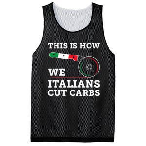 Funny Italian American How Italians Cut Carbs Pizza Slice Mesh Reversible Basketball Jersey Tank