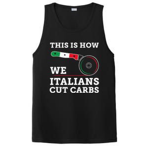 Funny Italian American How Italians Cut Carbs Pizza Slice PosiCharge Competitor Tank