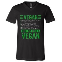 Funny I Am Still A Vegan Vegetarian Healthy Love Haters V-Neck T-Shirt